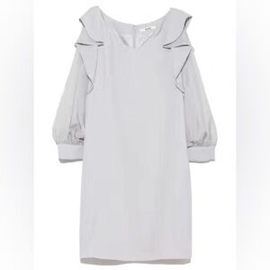 SNIDEL Elegant Gray Blue Ruffle Sleeve Dress